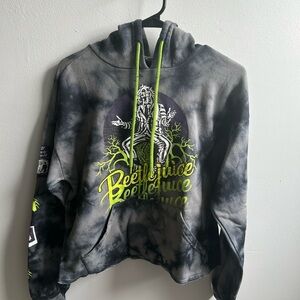 Hot Topic Black and Gray Jacket with Neon Graphic